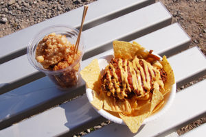 ナチョスと唐揚げ